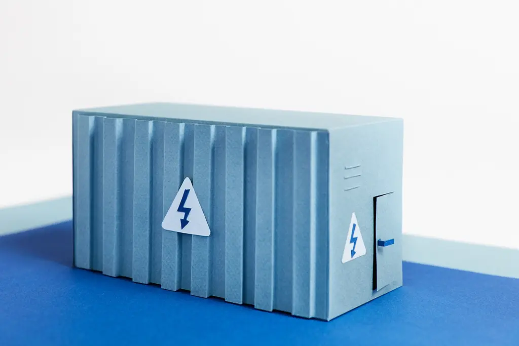 paper model of an electricity storage container